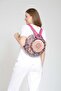 Fargin Ethnic Authentic Bohemian Round Embroidered Backpack Daily Travel Backpack - 6