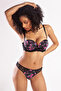 Gardenia Balaconette Flower Detailed Supported Black Bra
