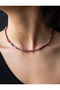 Varasite and Hematite Stone Burgundy Necklace - 3