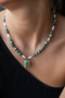 Mother-of-Pearl and Amazonite Stone Necklace - 3