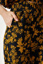 Women's Black Mustard Patterned Blouse Palazzo Knitted Set MC00264 - 6