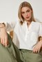Women's Bone Mandarin Collar Premium Muslin Shirt Blouse RG00028 - 3