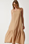 Women's Biscuit Strap Summer Loose Muslin Dress BP00163
