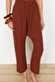 Kahverengİ Dokuma Şalvar Plaj Pantolon TBESS24PL00011 - 9