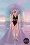 Black Deep V Neck Mesh Detailed Brazillian Swimsuit Tbess24Ma00166