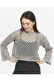 Knitical Bolero Knit Black Crop Blouse Openwork Knitwear Knitted