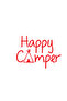 قافلة التخييم Happy Camper باللون الأصفر - 17x17 سم