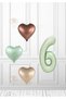 Retro Aqua Green Number Retro Heart Foil Balloon Birthday and Party Supplies for 6 Years Old