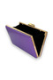 Purple Color Skin Leather Matte Leather Metal Handle Evening Dress Bag Evening Bag Wedding Engagement Henna - 3
