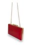 Red Color Skin Leather Matte Leather Metal Handle Evening Dress Bag Evening Bag Wedding Engagement Henna - 5