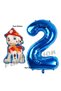 Paw Patrol Fire Dog Marshall 2nd Birthday Balloon and Navy Blue Number Balloon Set