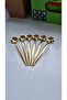 12Pcs Gold Teaspoon Coffee Ice Cream Dessert Cake Sugar Spoon Set Round - 4