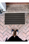 Door Mat, 6 Stripes Carpet Mat, Dust and Moisture Remover Mat, Black, 45*70