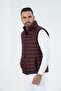 Men's Hoodless Padded Stand Collar Zippered Lined Puffer Vest 9777 - 2