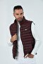 Men's Hoodless Padded Stand Collar Zippered Lined Puffer Vest 9777 - 8