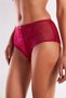 Gaspara Control Slip, Women's Lace Tulle Wine-Colored High-Waisted Panties - 2