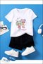Boys/Girls '' 2-Piece Girls Pink'Printed T-Shirt-Shorts Set