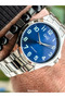 Brand Steel Cord, Waterproof, Silver Color Men's Wristwatch Bracelet with Calendar
