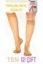 12-Piece Shiny Thin Fit 15 Knee-high Skin Women's Socks.