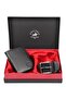 Black Men's Father's Day Special Set Genuine Leather Wallet/belt Wpt77-131