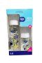 0-6 Months Classic Glass Baby Bottle Set - 250ml + 125ml White - 2