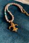 Handmade Fleur De Lis Tip Minimal Natural Stone Necklace Design - 2