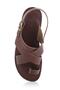 Handmade Genuine Leather Red Brown Men's Sandals - Ek1031 - 3