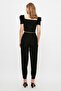 Black Elastic Waist Jogger Woven Trousers TWOSS20PL0129 - 6