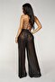 Women's Black Tulle Pants Lacy Pants Pareo Transparent - 2