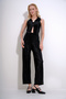 Women's Black Pleated Shirt and Palazzo Trousers Double Set ALC-X11855 - 3