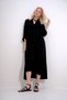 Women's Black Single Pocket Skirt Flounced Back Printed Woven Viscose Shirt Dress ALC-X12015 - 3