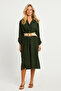 Women's Khaki Shirt Dress LV178 - 2
