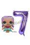 Mermaid LOL Doll 7 Year Old Balloon and Purple Number Balloon Birthday Party Set