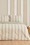 Mancy Double Yarn-Dyed Duvet Cover Set Green/Beige