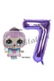 Princess LOL Doll 7 Years Old Balloon and Purple Number Balloon Birthday Party Set