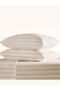 Pilatin Striped Cotton Satin Oversize Duvet Cover Set Hotel White Colored Cotton Luxury - 4