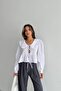 Women's White Baby Collar Shirt 1017-0149 - 2