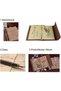 Navy Blue Color Leather Commemorative Book Compass Pattern Embroidered Vintage Notebook - 3