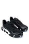 Men's Genuine Leather Black Sneakers & Sports Shoes - 2