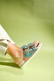 LANSO Beige Stone Double Strap Women's Slippers - 10