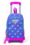 Kids Lavender Pink Heart Patterned Three-Compartment School Backpack 23906 - 3