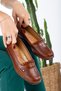 Orthopedic Mother Shoes with Leather Heel Gel Inside Daily Shoes Wrstx1070 - 3