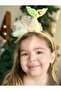 Large, sparkly, sequined, heart-shaped, tulle, mermaid tail, shell, star crown, children's birthday crown, yellow.