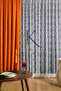 READY TO USE ORANGE THICK PLEATED 1X3 FON CURTAIN SINGLE WING 9250 - 2
