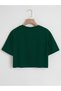 Women's Cute Chick Oversize Crew Neck Printed Crop T-shirt - 2