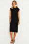 Women's Black Basic Midi Dress DMR279 - 3