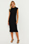 Women's Black Basic Midi Dress DMR279 - 5