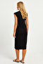 Women's Black Basic Midi Dress DMR279 - 6