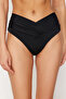 Siyah V Kesim Regular Yüksek Bel Bikini Altı TBESS24BA00137 - 4