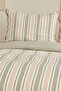 Mancy Double Yarn-Dyed Duvet Cover Set Green/Beige - 5